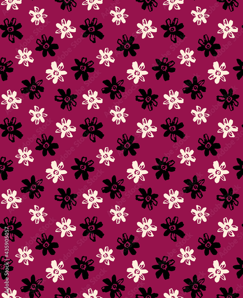 Seamless flower pattern, floral print.