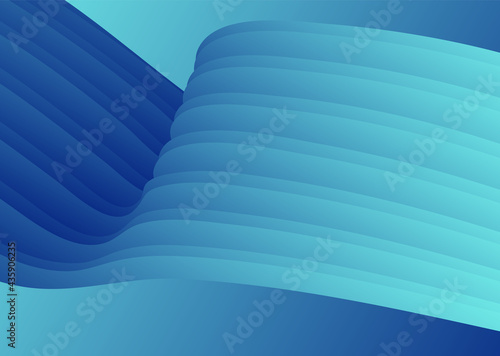 Abstract gradient waves background and folds. 3D illustration in gentle pastel colors.