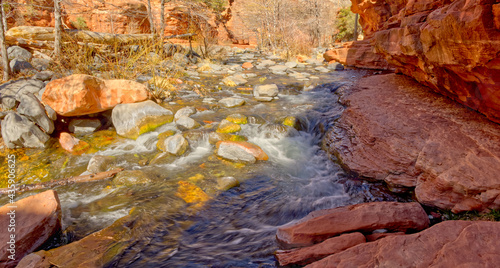 Rapids in Oak Creek inside Slide Rock Park Arizona.