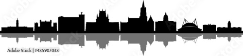 NOTTINGHAM England SKYLINE City Silhouette
