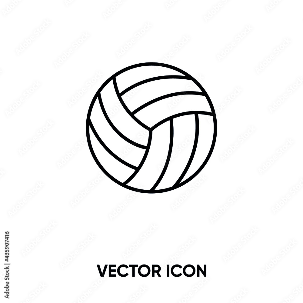 Volleyball vector icon. Modern, simple flat vector illustration for website or mobile app. Volleyball symbol, logo illustration. Pixel perfect vector graphics	