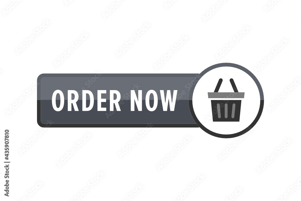 Order Now Button, Online Order Button, Button UI Icon, Order Now UI Button,  User Interface Button, Online Shopping Button, Vector Illustration  Background Stock-Vektorgrafik | Adobe Stock