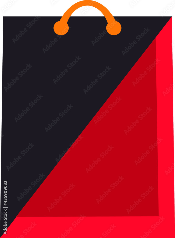 Naklejka premium Black and Red Shopping Bag