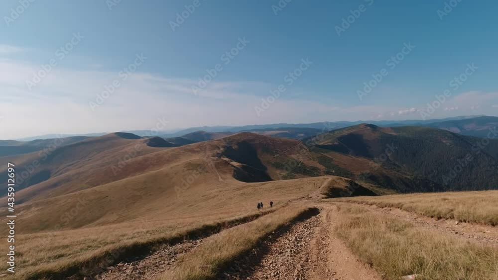 Path in Carpathian mountains summer sunny day. Path in Carpathian mountains summer sunny day.