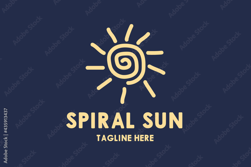 Fototapeta premium sun logo and sun icon vector design template.