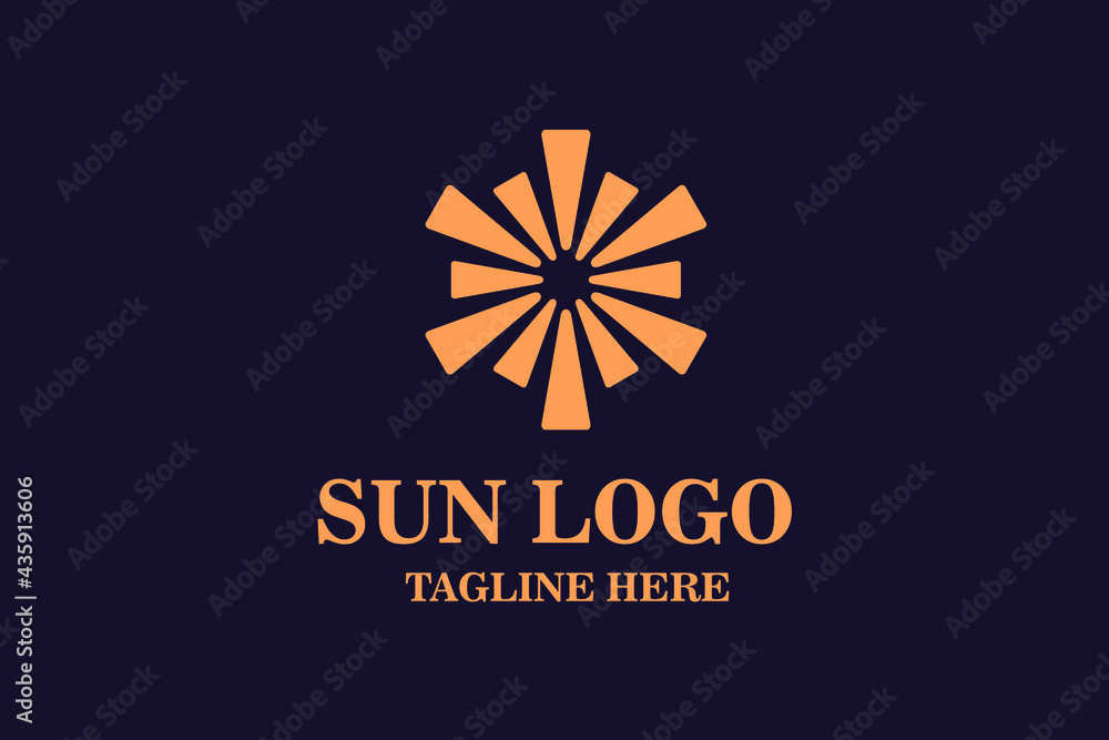 sun logo and sun icon vector design template. sun logo and sun icon vector design template.