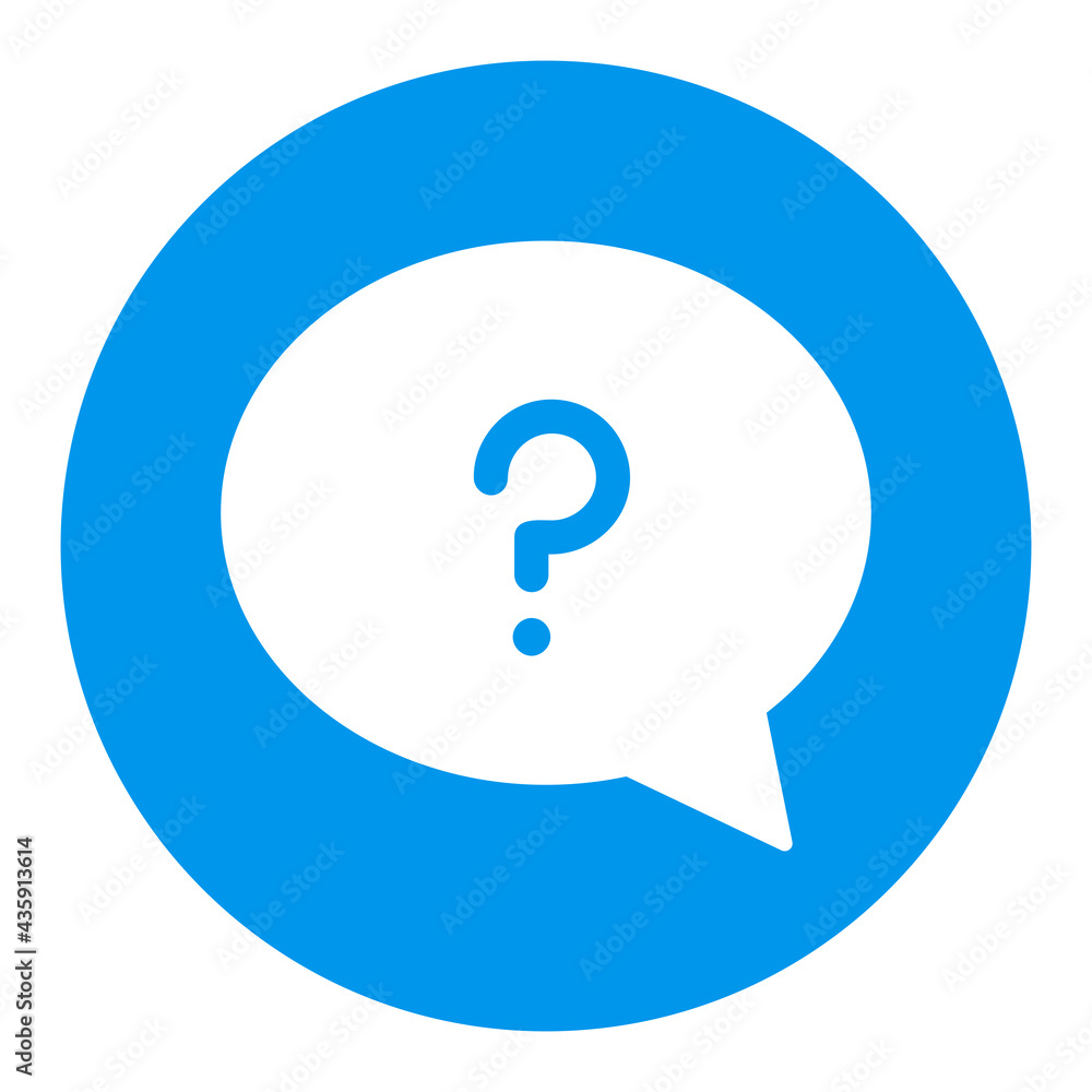 Speech bubble with question mark white glyph icon Speech bubble with question mark white glyph icon