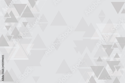 Abstract background, gray pattern, symmetrical geometric shapes, vector triangles background, geometry template, black and white banner or layout 