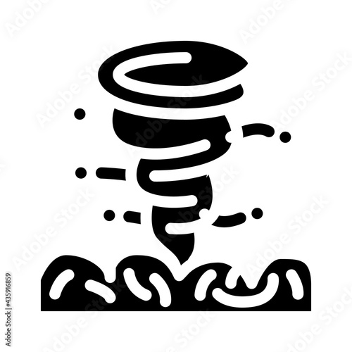 hurricane disaster glyph icon vector. hurricane disaster sign. isolated contour symbol black illustration