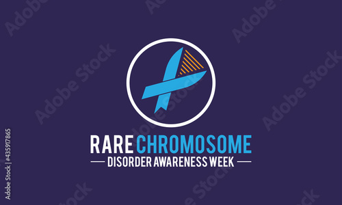 Rare Chromosome Disorder Awareness Week Vactor Banner Observed on June Every Year. Awareness Campaign Vector Background, Banner, Poster, Card Template.