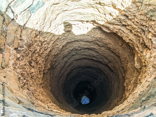 Erfoud, Morocco - April 15, 2015. Water well in desert  photo