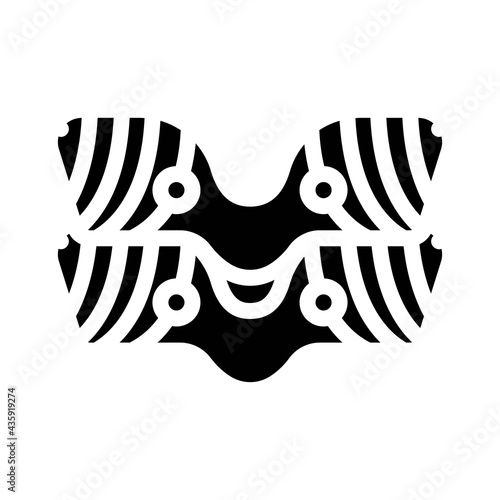 thighs ems training glyph icon vector. thighs ems training sign. isolated contour symbol black illustration
