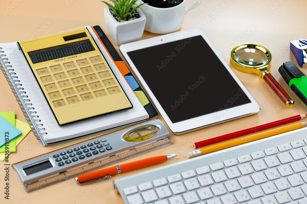 Office accessories for business management.