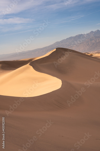 Patterns and waves of Sand Dunes with ripples seen from Death Valley National Park  California 