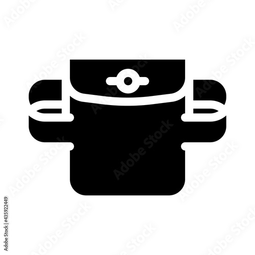 elastic pocket glyph icon vector. elastic pocket sign. isolated contour symbol black illustration