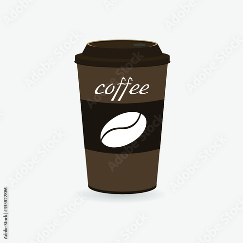Coffee Cup - Mockup template for cafe, restaurant corporate identity design. Black, White, Brown Cardboard Coffee Cup Mockup. Vector template of disposable plastic and paper tableware for hot drinks
