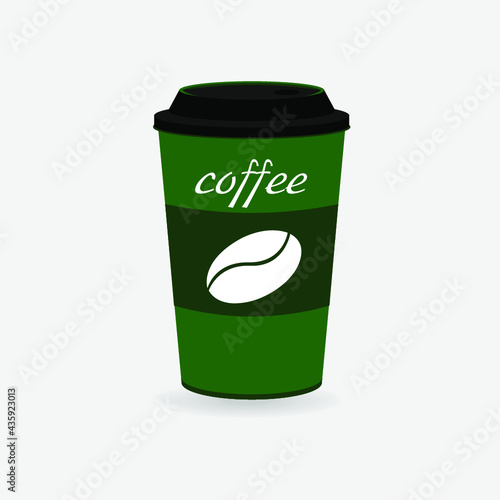 Coffee Cup - Mockup template for cafe, restaurant corporate identity design. Black, White, Brown Cardboard Coffee Cup Mockup. Vector template of disposable plastic and paper tableware for hot drinks