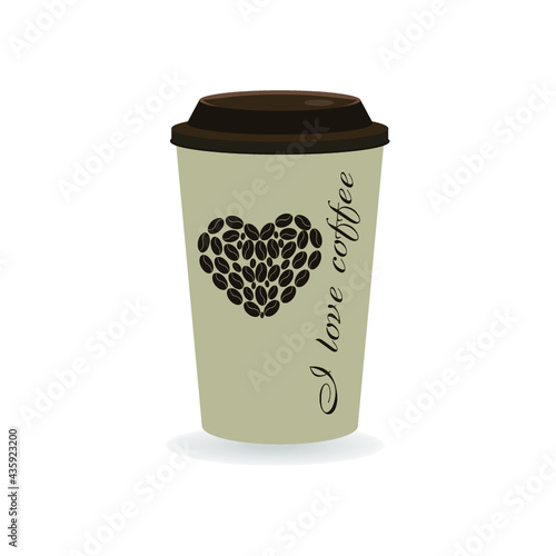 Coffee Cup - Mockup template for cafe, restaurant corporate identity design. Black, White, Brown Cardboard Coffee Cup Mockup. Vector template of disposable plastic and paper tableware for hot drinks