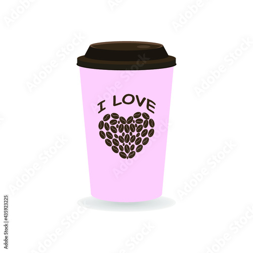 Coffee Cup - Mockup template for cafe, restaurant corporate identity design. Black, White, Brown Cardboard Coffee Cup Mockup. Vector template of disposable plastic and paper tableware for hot drinks