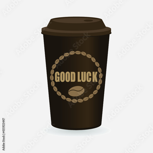 Coffee Cup - Mockup template for cafe, restaurant corporate identity design. Black, White, Brown Cardboard Coffee Cup Mockup. Vector template of disposable plastic and paper tableware for hot drinks