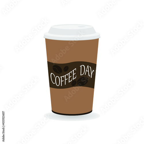Coffee Cup - Mockup template for cafe, restaurant corporate identity design. Black, White, Brown Cardboard Coffee Cup Mockup. Vector template of disposable plastic and paper tableware for hot drinks