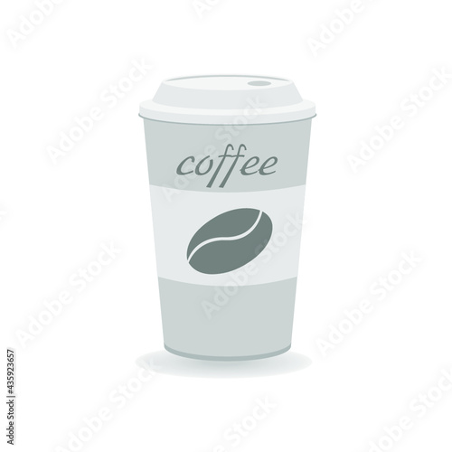 Coffee Cup - Mockup template for cafe, restaurant corporate identity design. Black, White, Brown Cardboard Coffee Cup Mockup. Vector template of disposable plastic and paper tableware for hot drinks