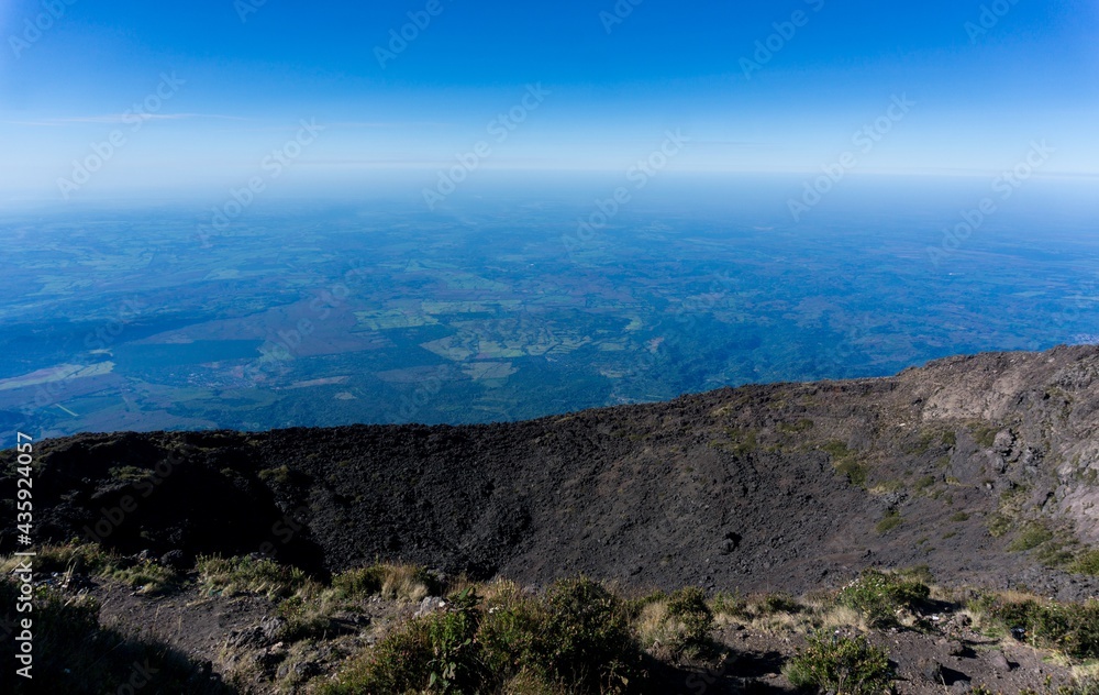 inactive volcano crater