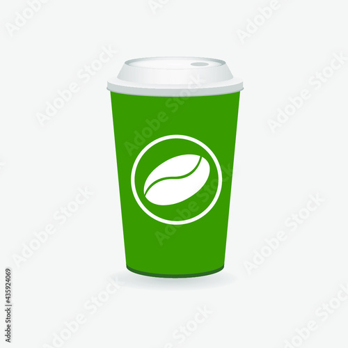 Coffee Cup - Mockup template for cafe, restaurant corporate identity design. Black, White, Brown Cardboard Coffee Cup Mockup. Vector template of disposable plastic and paper tableware for hot drinks