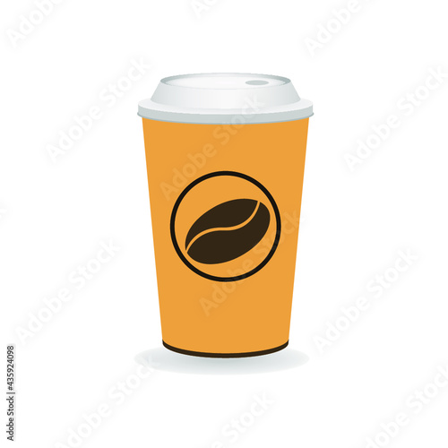 Coffee Cup - Mockup template for cafe, restaurant corporate identity design. Black, White, Brown Cardboard Coffee Cup Mockup. Vector template of disposable plastic and paper tableware for hot drinks