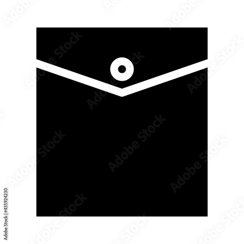 inside pocket glyph icon vector. inside pocket sign. isolated contour symbol black illustration