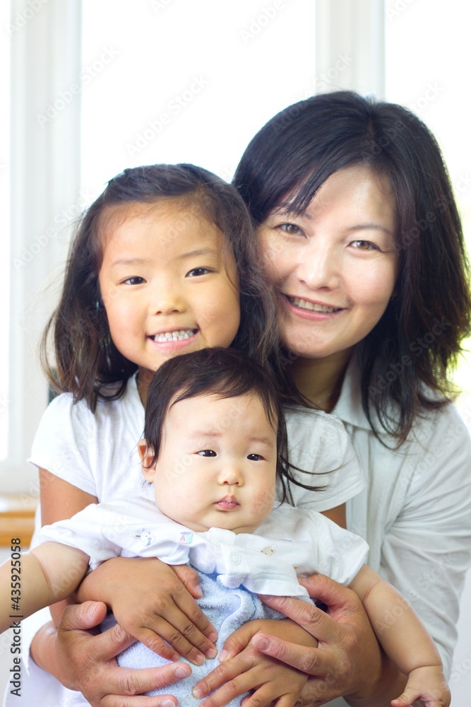 Portrait of Japanese mother and her child Portrait of Japanese mother and her child