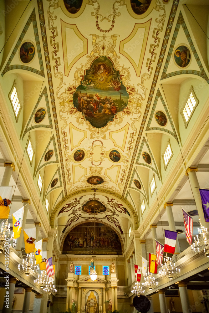 Interior of Saint Louis Cathedral in New Orleans LA
