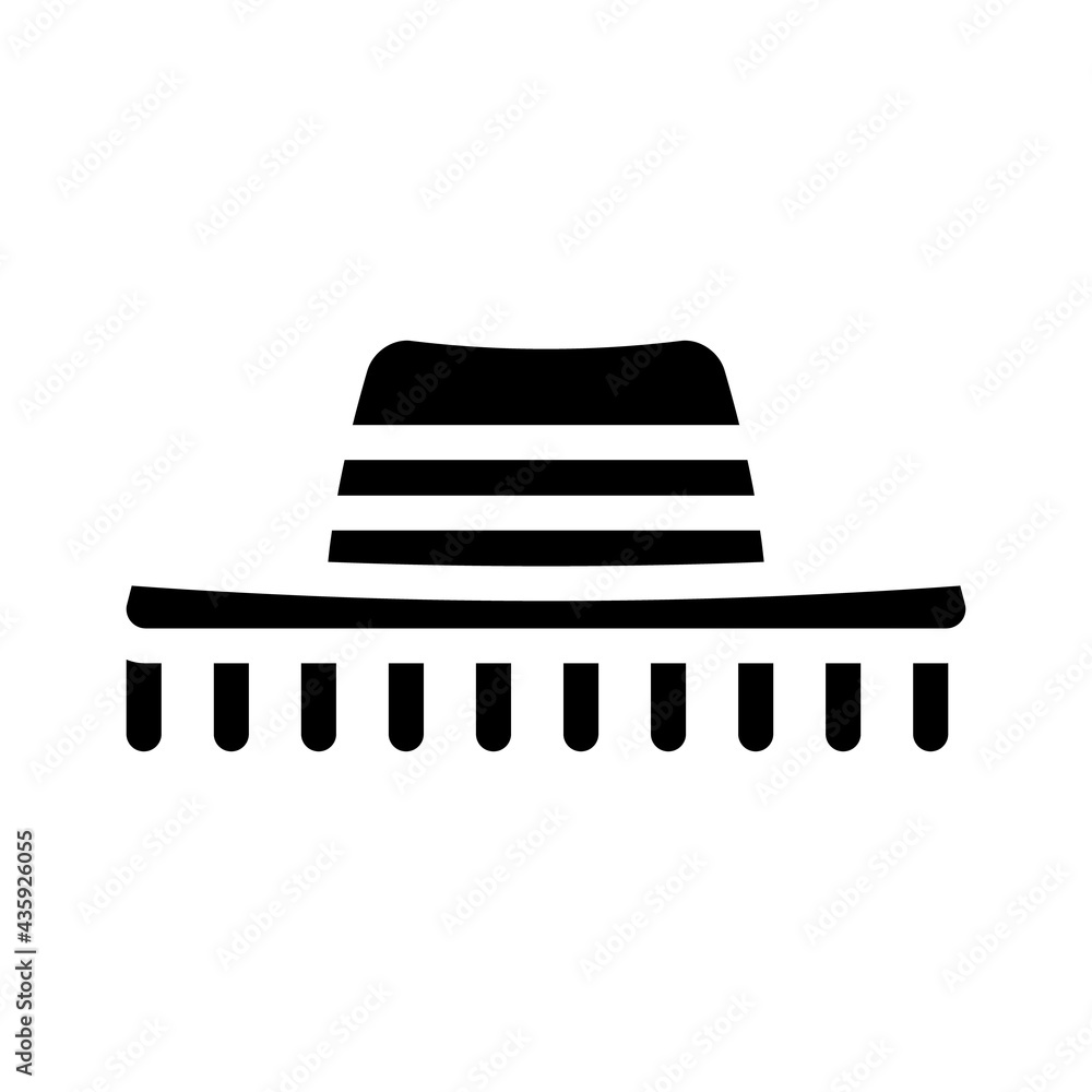 hat spain glyph icon vector. hat spain sign. isolated contour symbol black illustration hat spain glyph icon vector. hat spain sign. isolated contour symbol black illustration