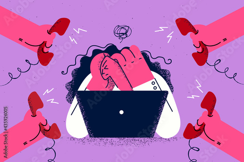 Burnout, stress and exhaustion concept