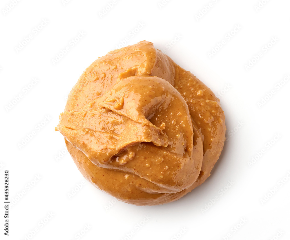 peanut butter on white background peanut butter on white background