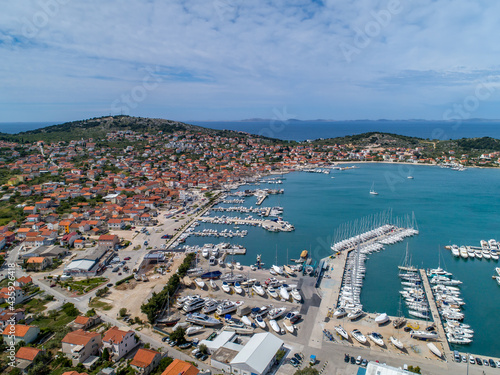 Croatia - Murter island aerial panoramic view of Dalmatia photo