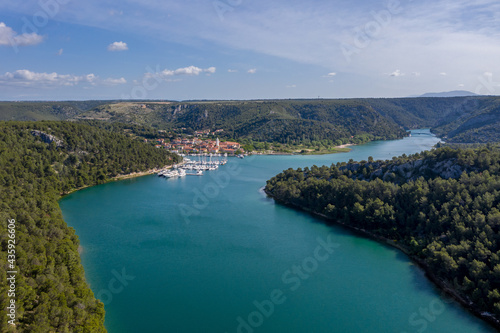 Town of Skradin on Krka river, Dalmatia, Croatia