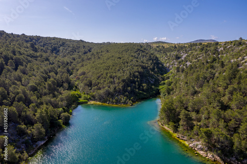 Croatia - Aerial landscape view around Skradin city © SAndor