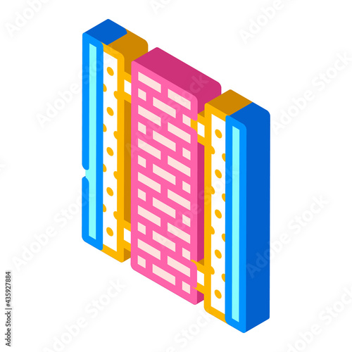 ready construction building material isometric icon vector. ready construction building material sign. isolated symbol illustration