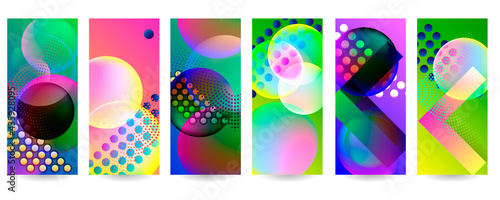 Modern abstract covers set texture foil pearl shades. Cool gradient shapes composition. Modern abstract covers set vector covers design
