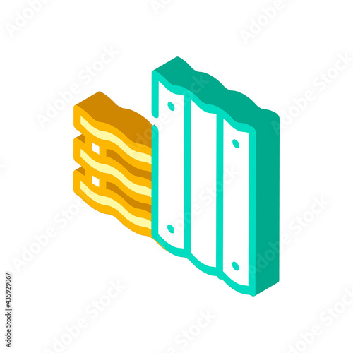 roofing material building material isometric icon vector. roofing material building material sign. isolated symbol illustration