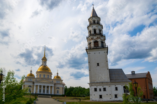 Nevyanskaya Leaning Tower, a historical monument of the 18th century