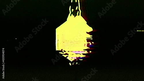 Analog Video Art Multicolored Abstract Shapes Signal Distortion