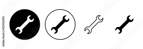 Wrench icon set. repair icon vector. tools icon vector