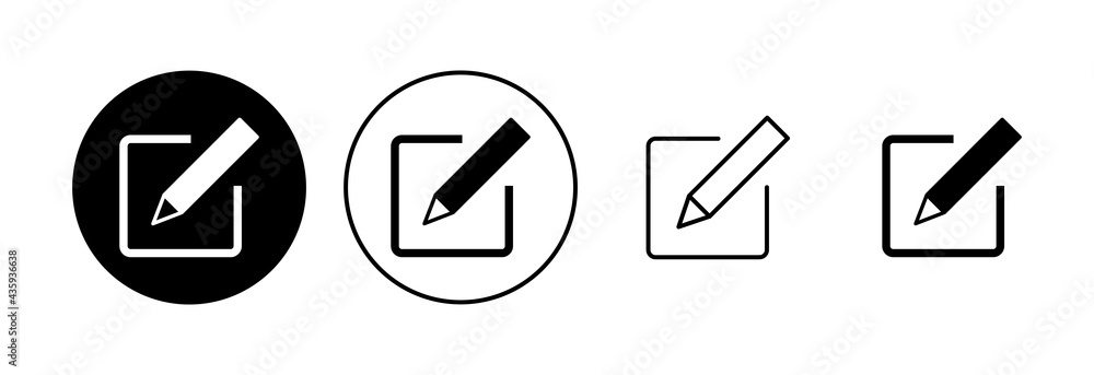 Edit icon set. edit document icon. edit text icon. pencil. sign up Edit icon set. edit document icon. edit text icon. pencil. sign up