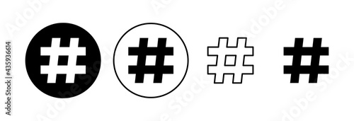 Hashtag icon set. hashtag symbol
