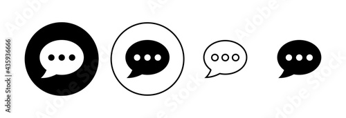 Chat icon set. speech bubble icon. comment icon vector. message. contact us