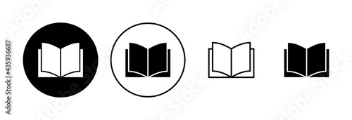 Book icon set. open book icon vector. ebook icon