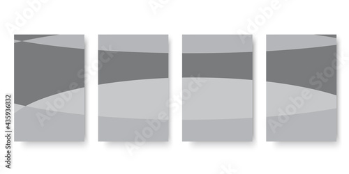 Gray rectangles composition for booklet design. Rectangle design. Presentation mockup. Vector illustration. Stock image.