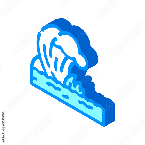 tsunami disaster isometric icon vector. tsunami disaster sign. isolated symbol illustration